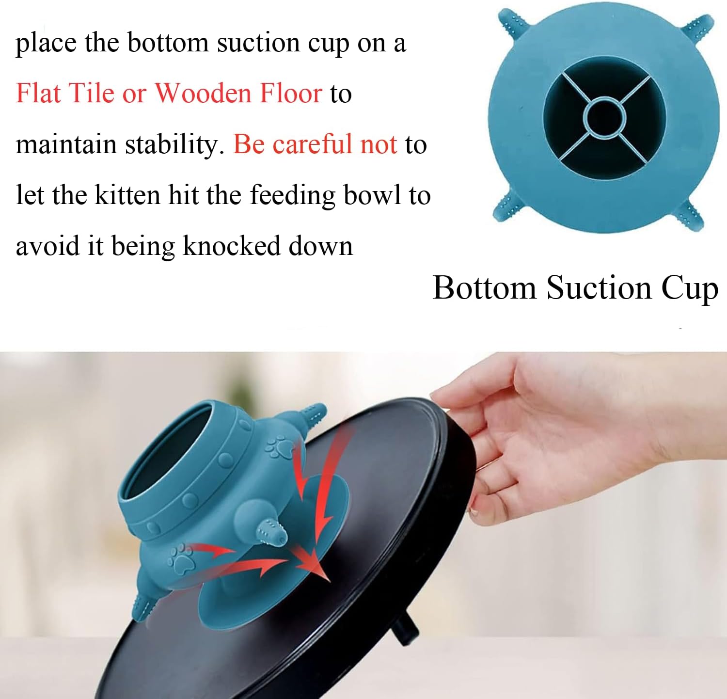 4 Teat Puppy Kitten Feeder Blue for Newborn Pets — image 3