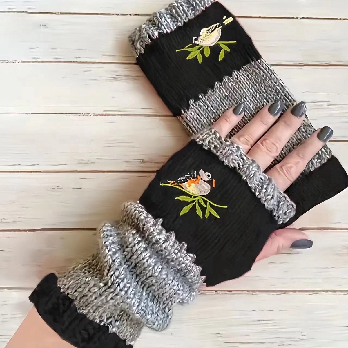 Wrist Warmers - Knitted Women's Fingerless Gloves - Wrist Warmers - Long Knitted Wrist Warmers - Fingerless Gloves - Gloves for Autumn & Winter — image 3