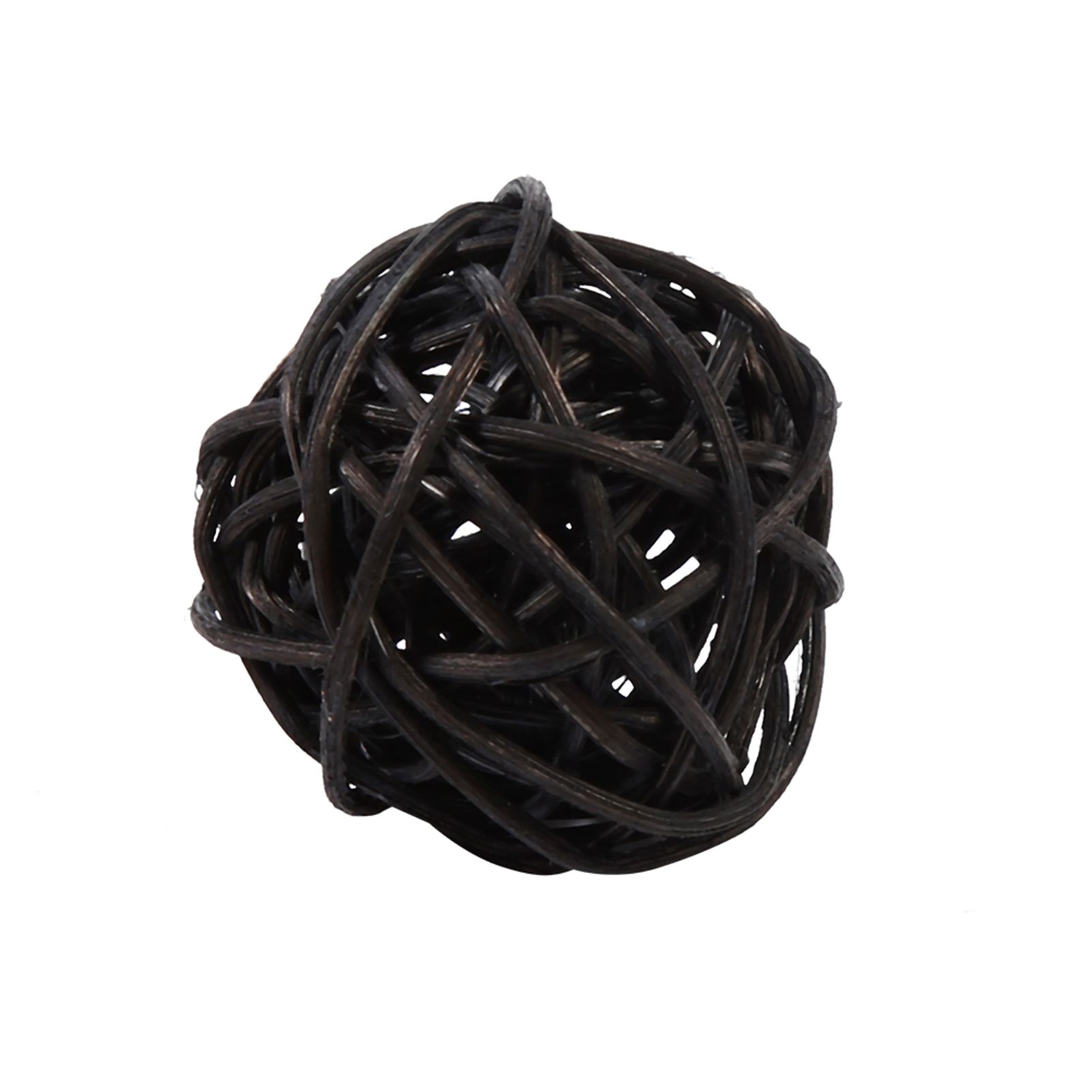 20Pcs Decorative Rattan Balls Ornaments Wedding Christmas Birthday Party Decorations (Black) — image 2