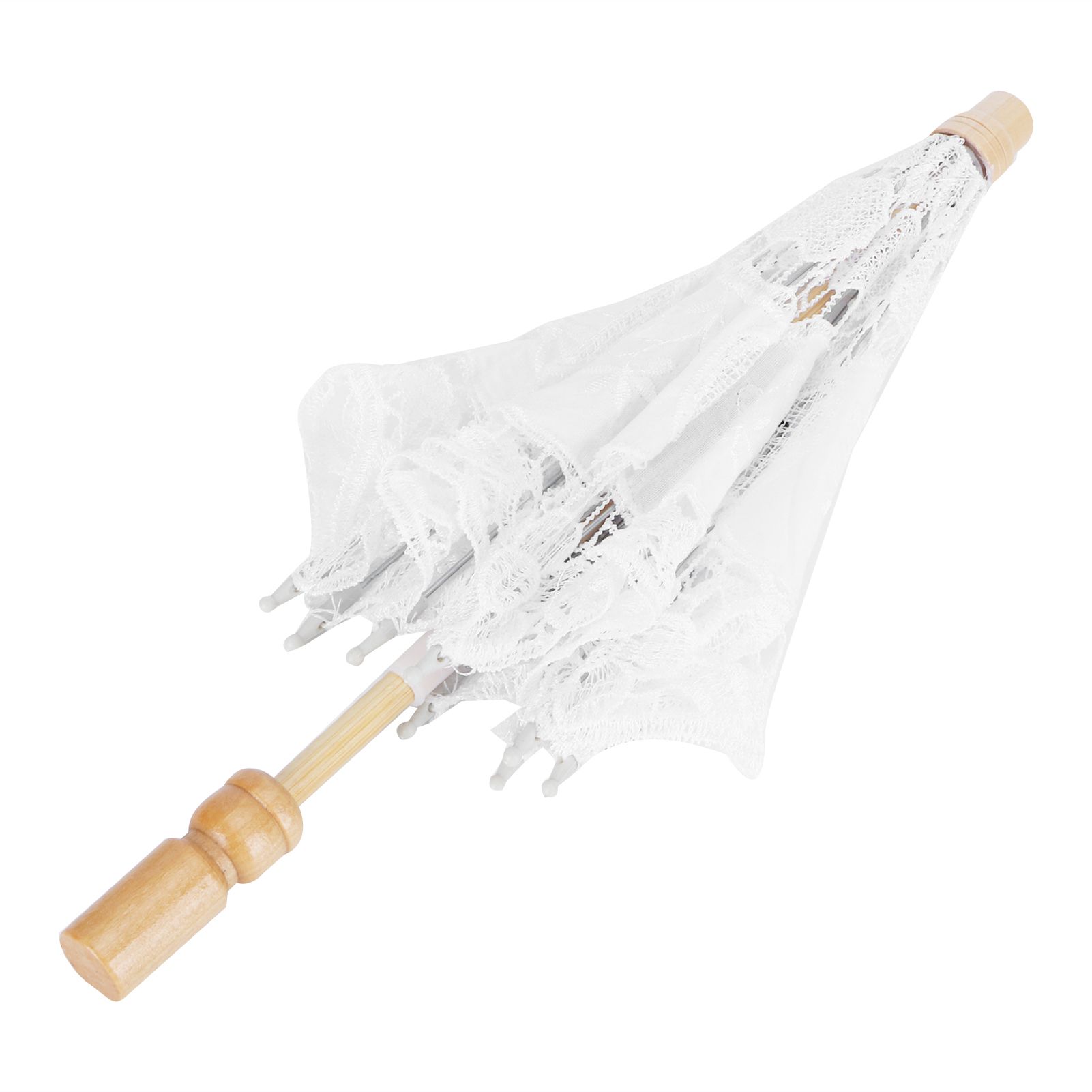 Lace Umbrella Wedding Bridal Parasol Umbrella for Photography Props Wedding SuppliesS White — image 6