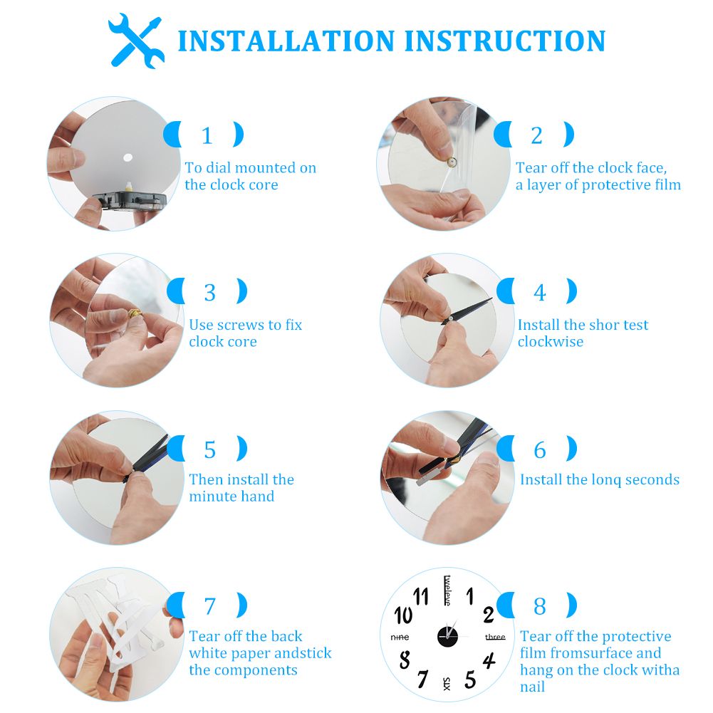 Wall Sticker digital clock stickers Wall Clock DIY 3D Decorative Wall Clock for Home Black โ image 5