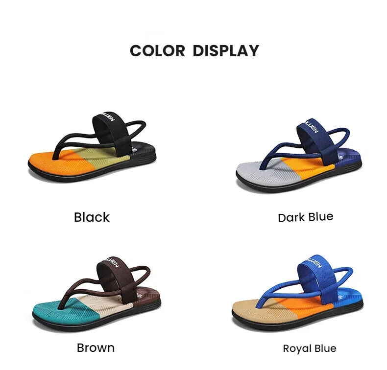 Men's Outdoor Non-Slip Sandals, EVA Lightweight Thick-Sole Beach Slippers for Casual & Sports(dark blue-39) โ image 2