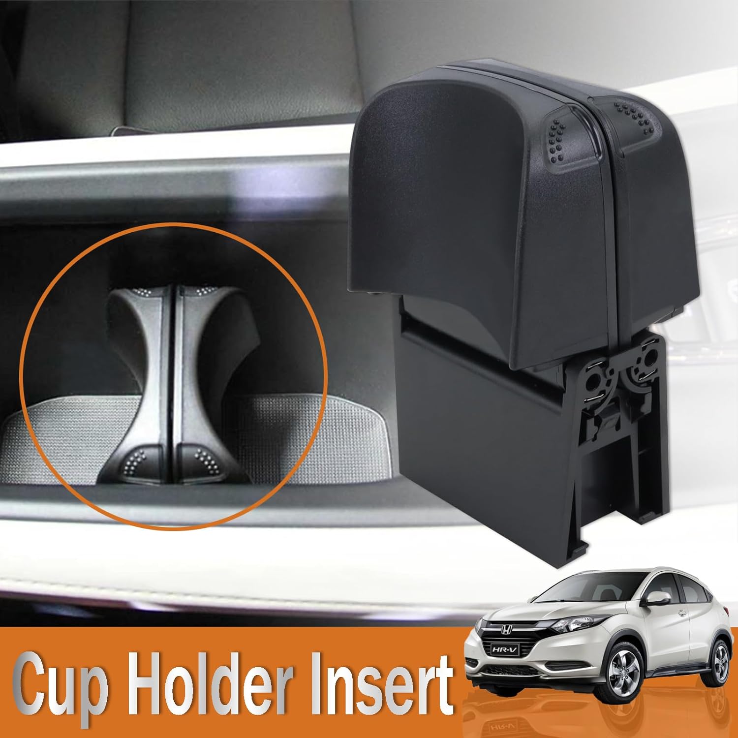 Cup Holder Insert Fits for 2016 2017 2018 Honda HRV HR-V, Replaces 77230-T7W-A02ZA — image 3