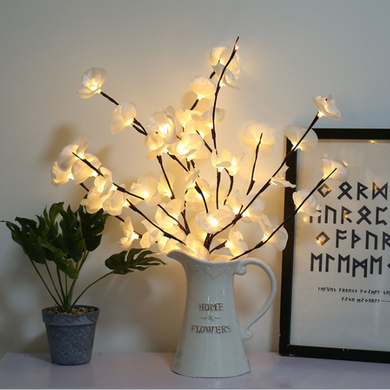 LED Simulation Phalaenopsis Tree Branch Light Home Interior Scenery Christmas Festival Decorative Light Branch Light String — image 2