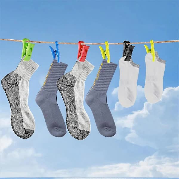 60 sock clips for washing machine and dryer, laundry clips with hooks, sock set — image 3