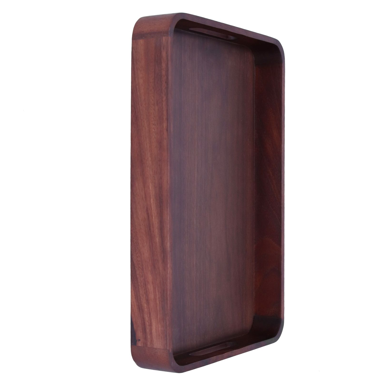 Walnut Rectangular Tray Wooden Dinner Plate Fruit Tray Household Tea Cup Holder for HomeSmall — image 3