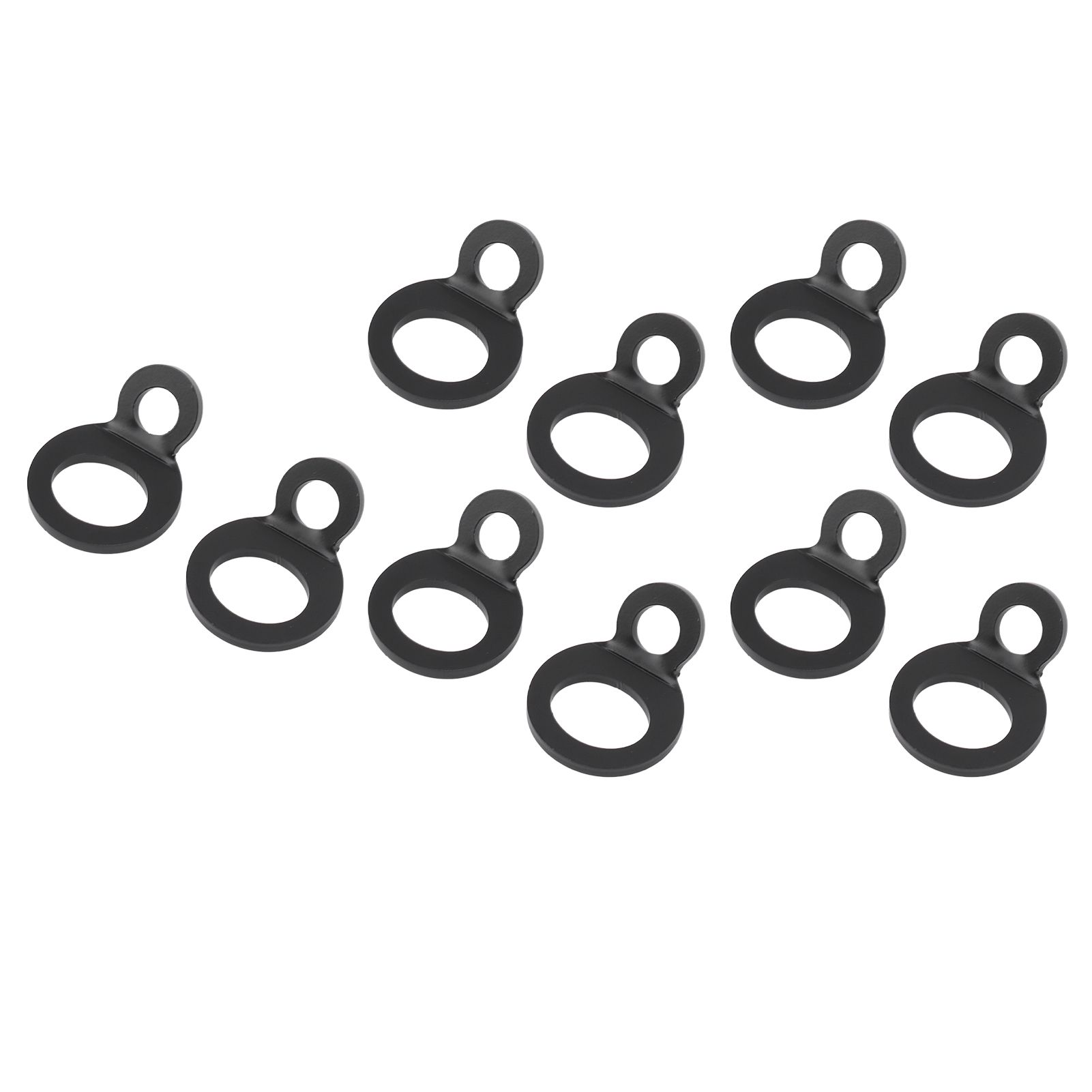 10PCS O Type Anchor Hooks Black Stainless Steel Tie Down Strapping Rings for Trailer Bike Truck — image 4
