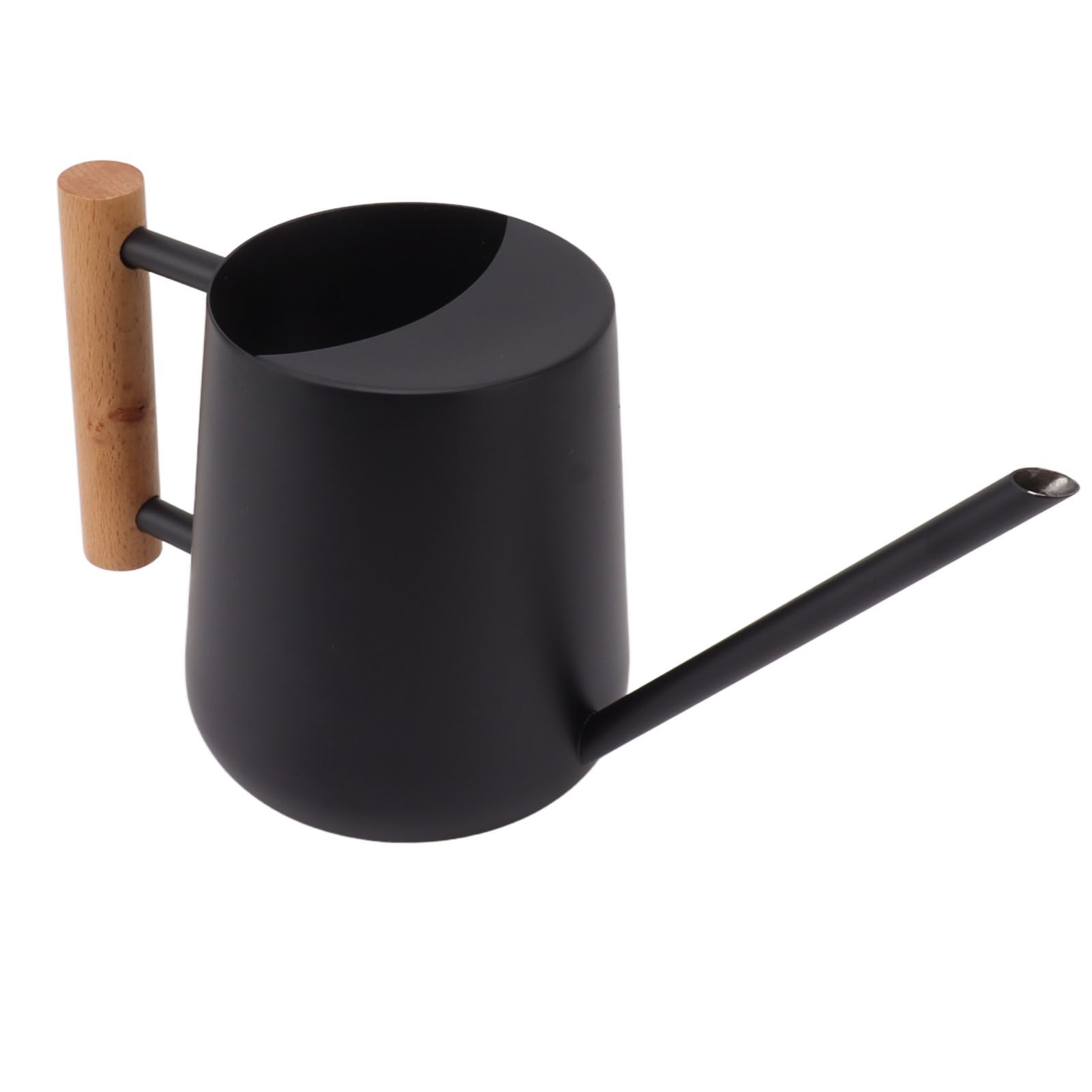 Watering Can 900ml Stainless Steel Long Spout Wooden Handle Elegant Flower Watering Pot for Garden Family Outdoor Black โ image 5