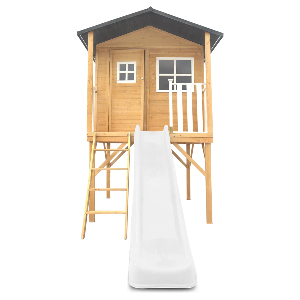 Lifespan Kids Burleigh Cubby House with 2.2m Slide (White) โ image 2