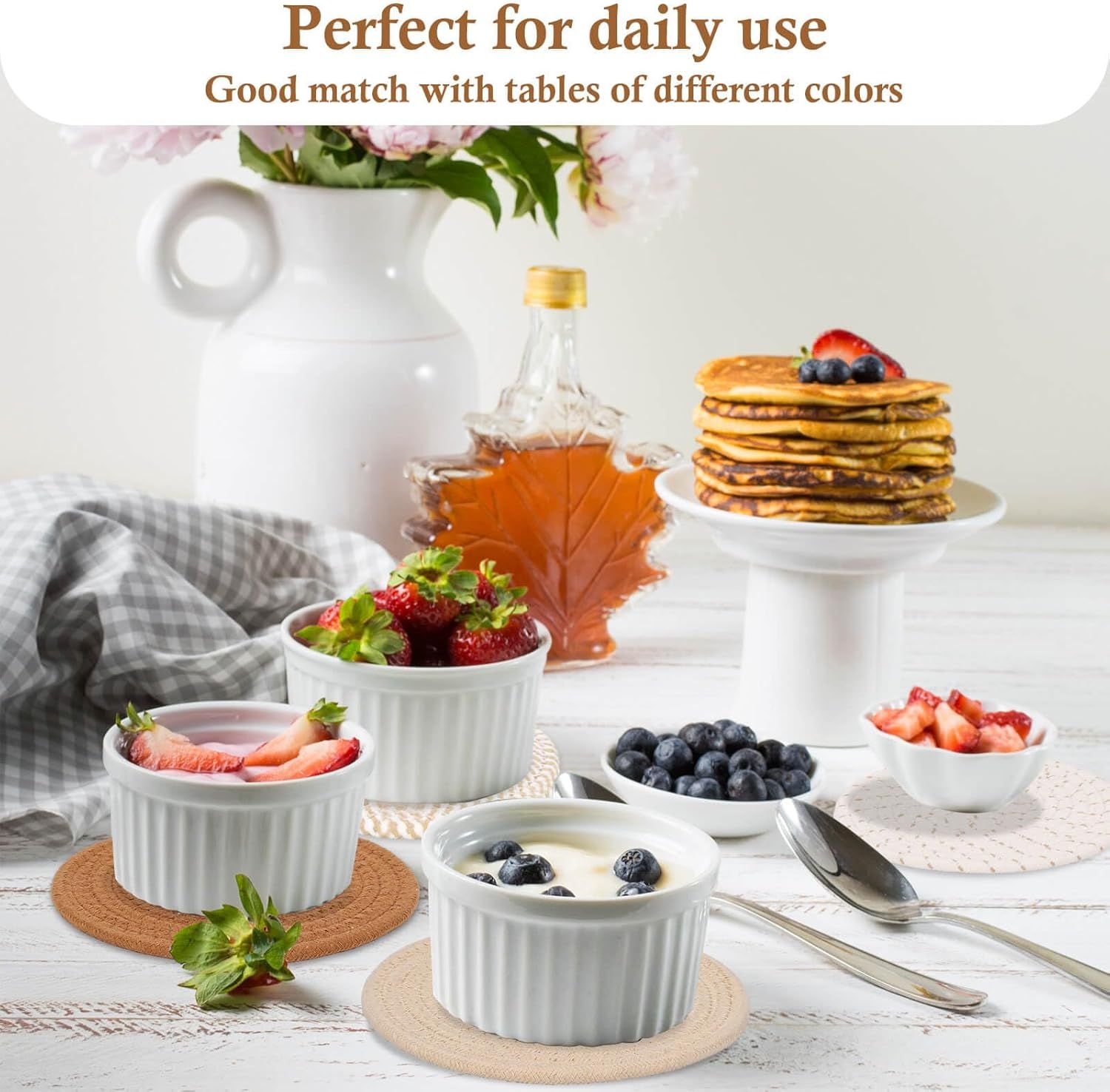 7" Trivets for Hot Dishes, Hot pots and Pans, 4 Heat Resistant Hot Pads, Pot Holders for Kitchen, Home Essentials for New Home and Farmhouse Decor, Fall — image 2