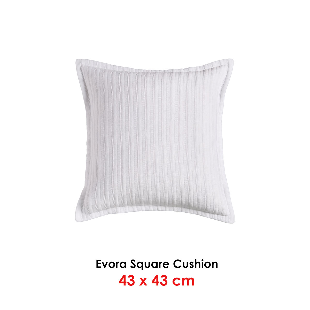 Bianca Evora White Square Filled Cushion โ image 2