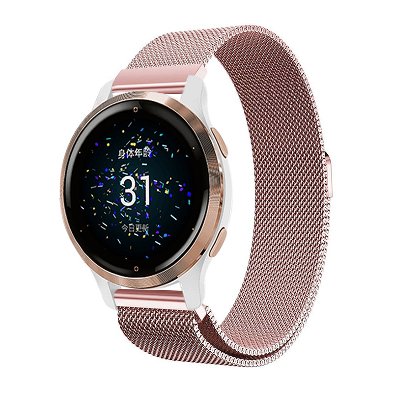 Garmin Venu 2 2S SQ Compatible Stainless Steel Gold Milanese Magnetic Bracelet โ image 4