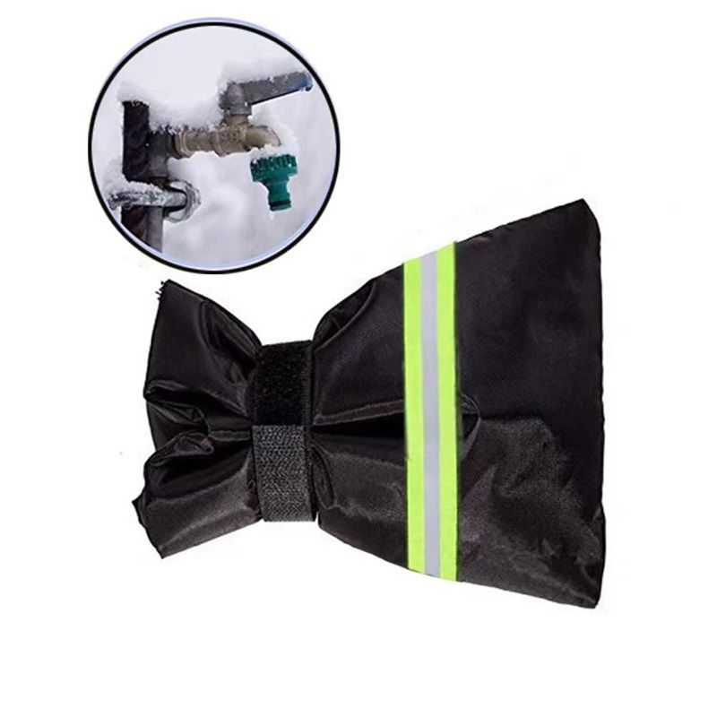 3pcs Thickened Anti-Freeze Outdoor Faucet Socks - Reusable Hose Bib Covers with Reflective Strips for Winter Freeze Protection（15*18cm) — image 3