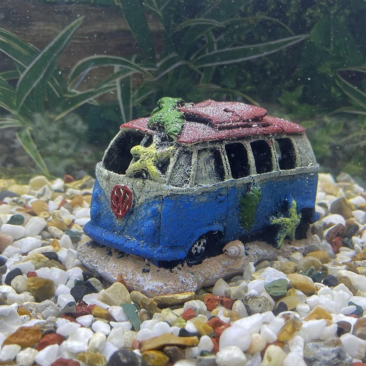 Creative Aquarium Decoration Resin Car Wreck Fish Shrimp Escape House Landscape - Old Sports Car — image 5