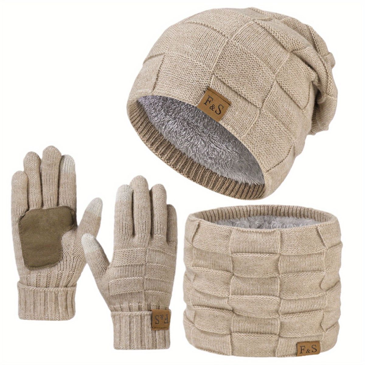Men'S Winter Hat Men'S Gloves Men'S Scarf Winter Hat And Gloves Set Men'S - Blue - Size L โ image 2