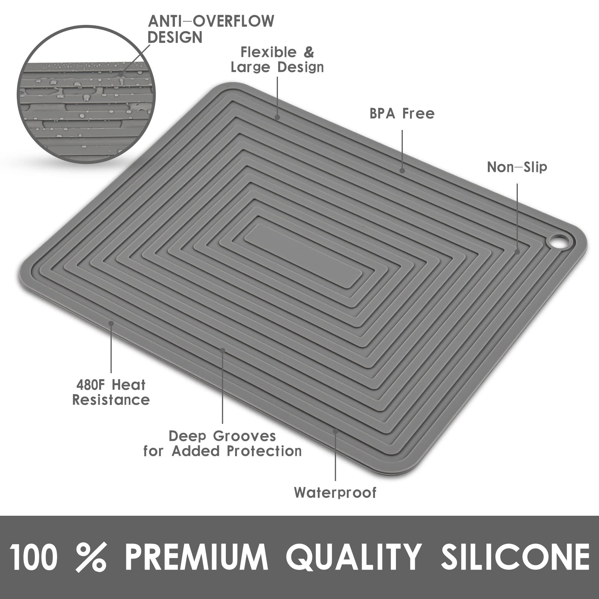 4 pcs,Hot Dishes Pots, Flexible Silicone Hot Pads for Table, Non Slip Silicone Mats, Heat Resistant Mats-Pot Holders-Placemats โ image 2
