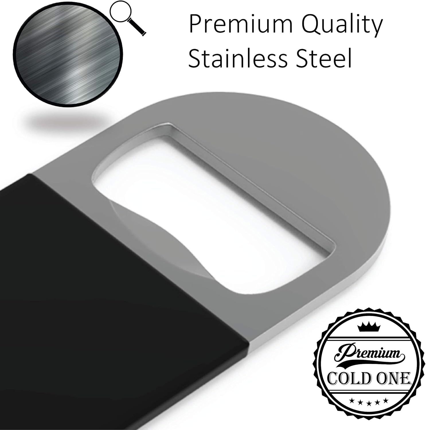 Bartender Bottle Openers, Beer Bottle Openers, Speed Openers 3 Pack by Premium Cold One. Professional Grade: Rubber Coated, Stainless Steel. Large, 7 inch โ image 3