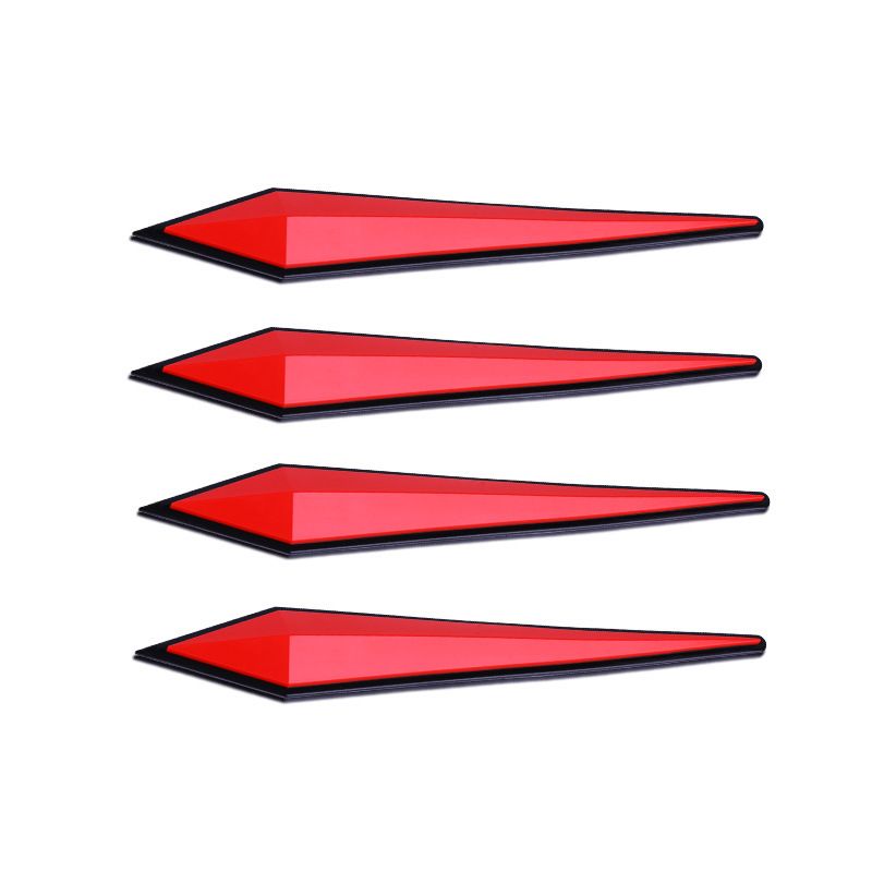 Ning zhi Car Bumper Strip TPE Arrow Design Red - decorative anti-collision strips (set of 4)