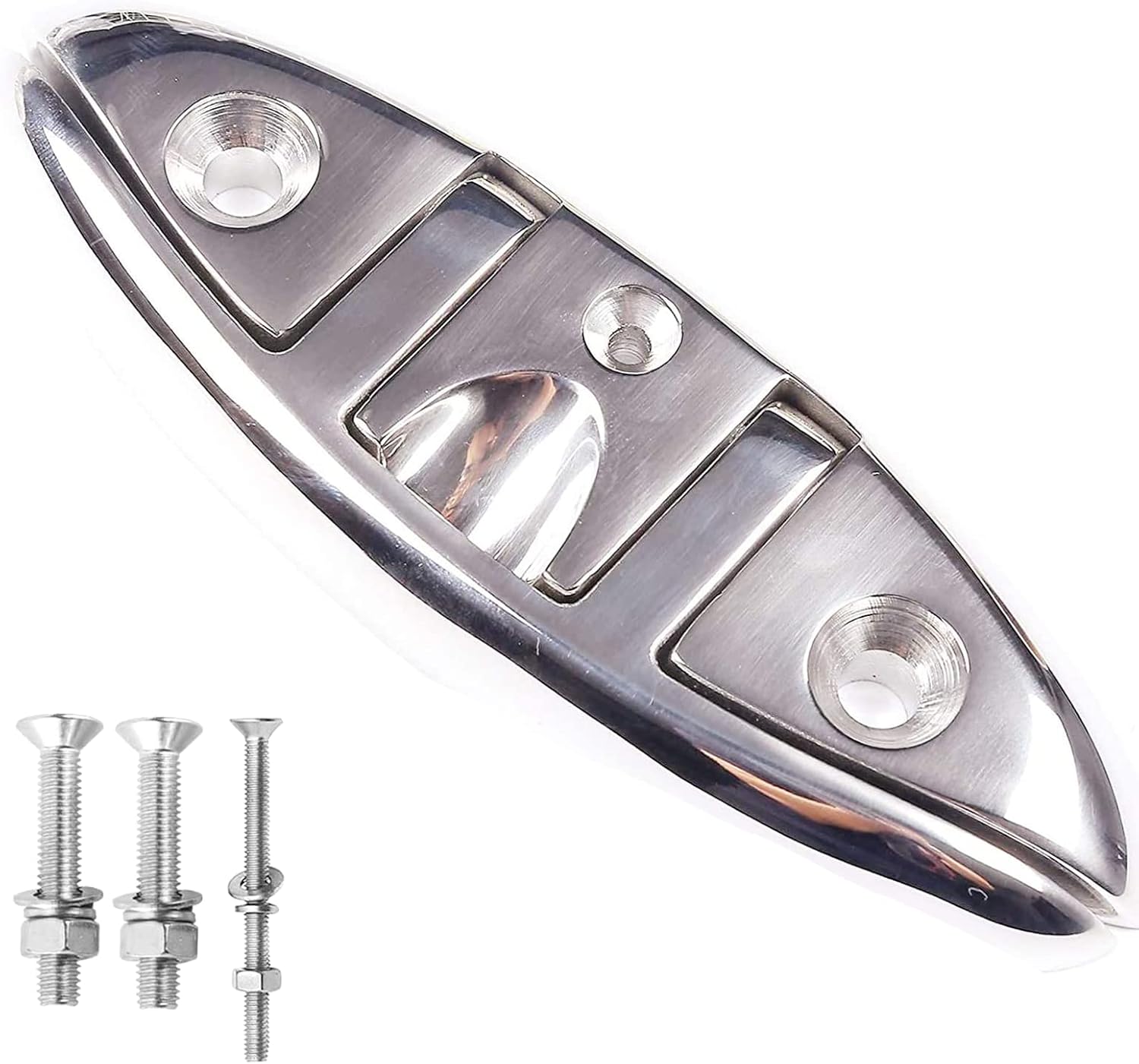 Boat Folding Cleat 8-1/2" Flip-up Heavy Dock Marine Grade 316 Stainless Steel