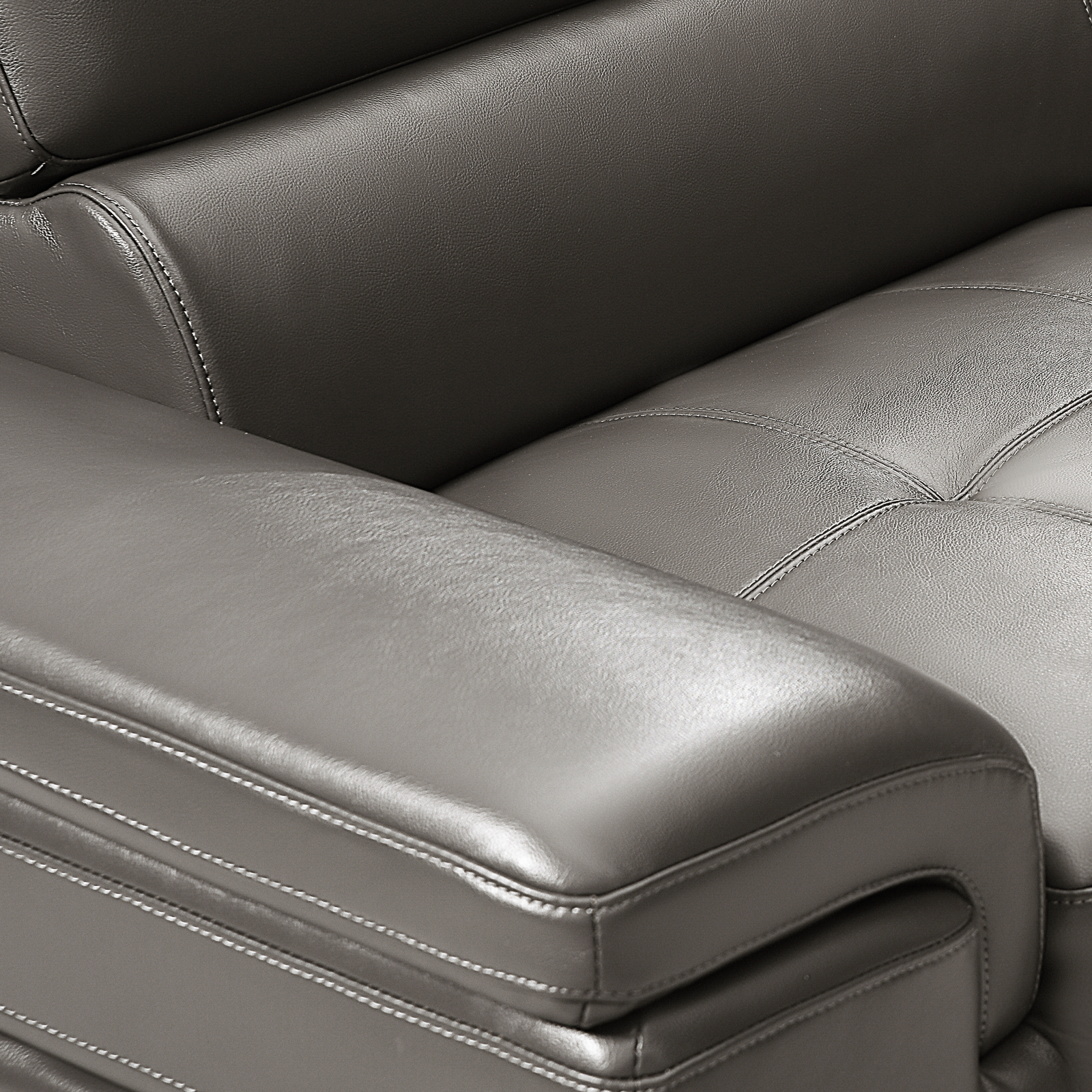 Vienna Sofa Faux Leather 5 Seater Grey — image 6