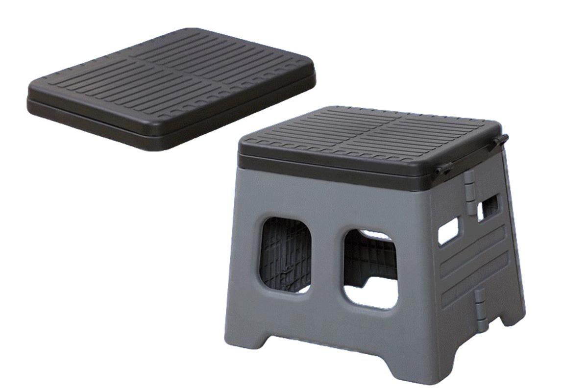 Portable Folding Toilet for Camping & Travel - Grey — image 4