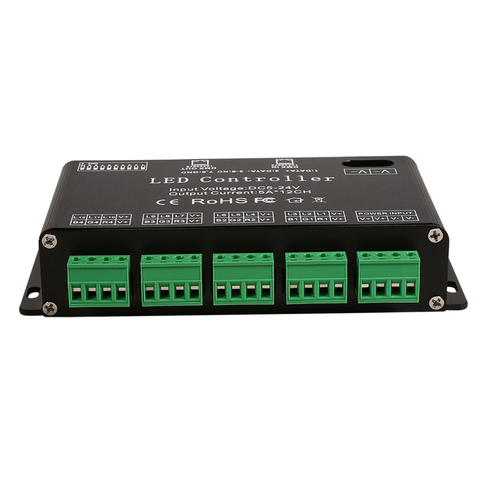 DC5V-24V 6 Channel RGB LED Controller DMX Decoder Driver Strip Module Black Color — image 4