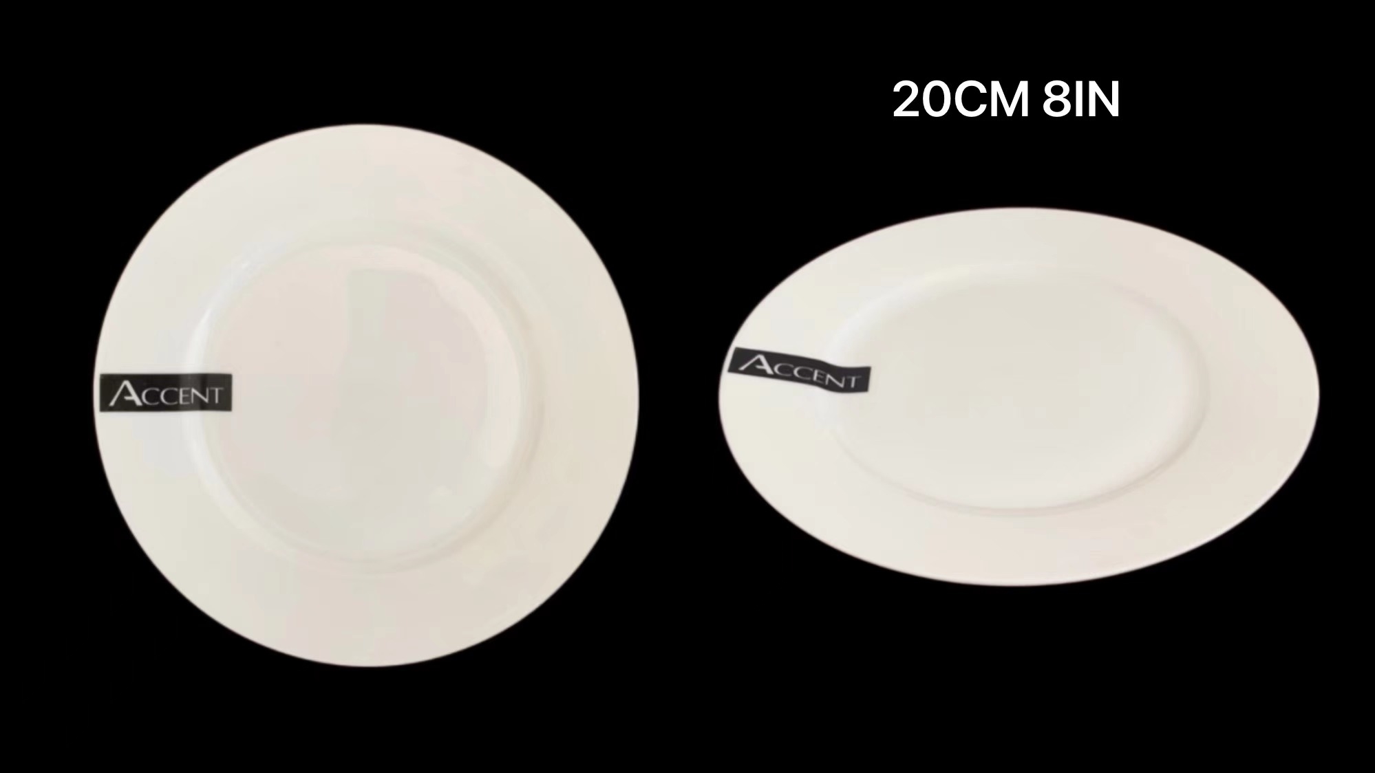 bulk 24 White Fine Bone China Side Plate 8ln 20 × 2cm