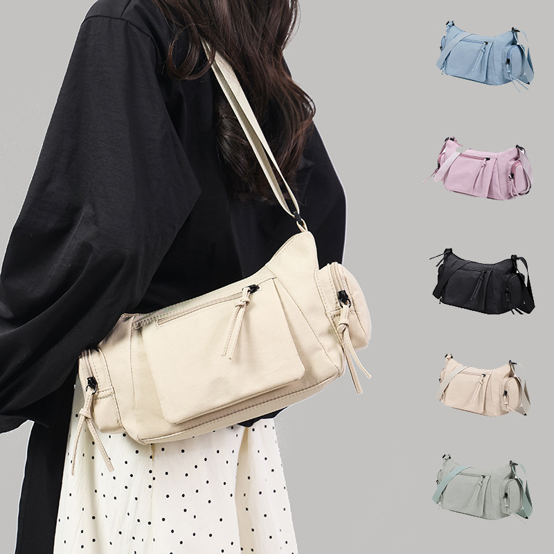 Green Chic Lightweight Multi-Pocket Oxford Crossbody Bag - Waterproof Retro Shoulder Bag for Women โ image 2
