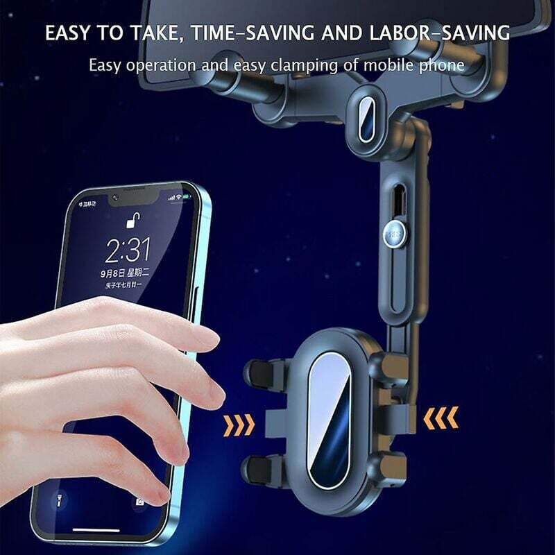 Car Rearview Mirror Phone Holder 360 Rotating Navigation Mount for Car — image 3