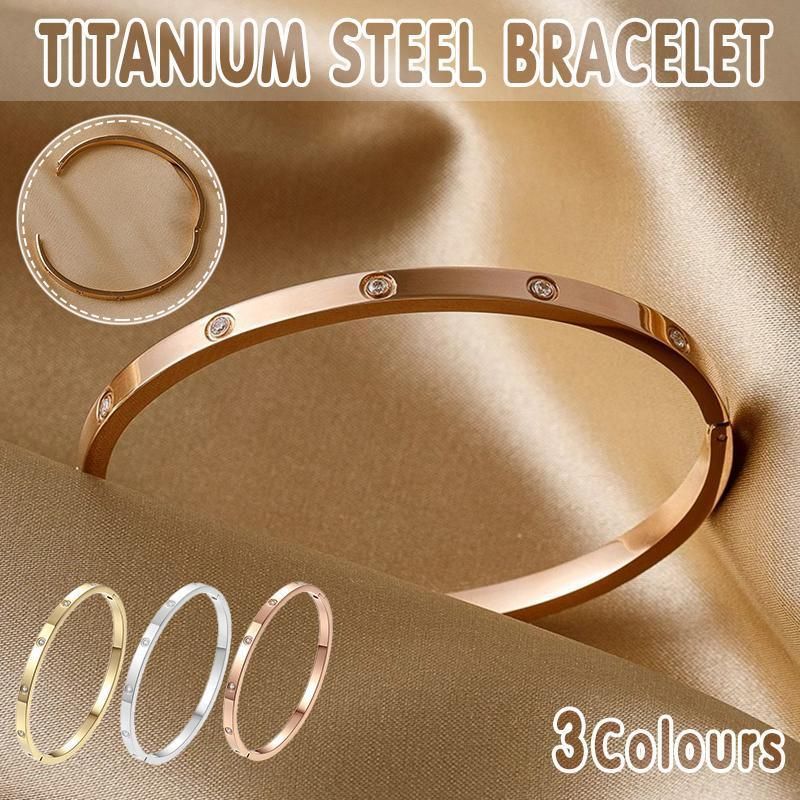 Men Women Titanium Stainless Steel Bracelet Bangle Cuff Party Simple Jewelry - Silver โ image 2