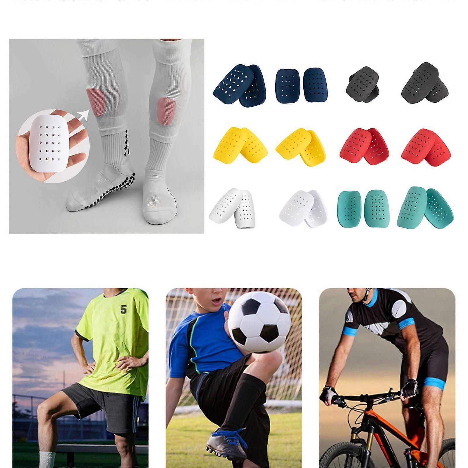 Universal Football Shin Guard Sports Leg Protector Pad Breathable Soccer Leg Shin Guards Footballs Training Equipment - Cyan-blue S โ image 2