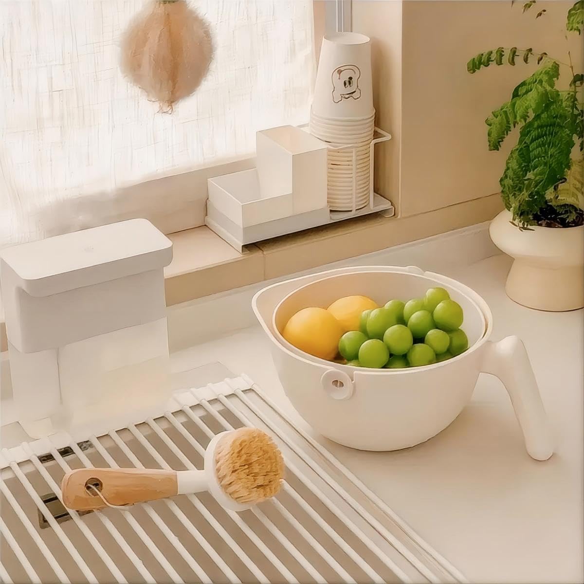 1 Piece White Sink Drain Strainer Food Fruit Vegetable Kitchen Sink Waste Filter — image 6