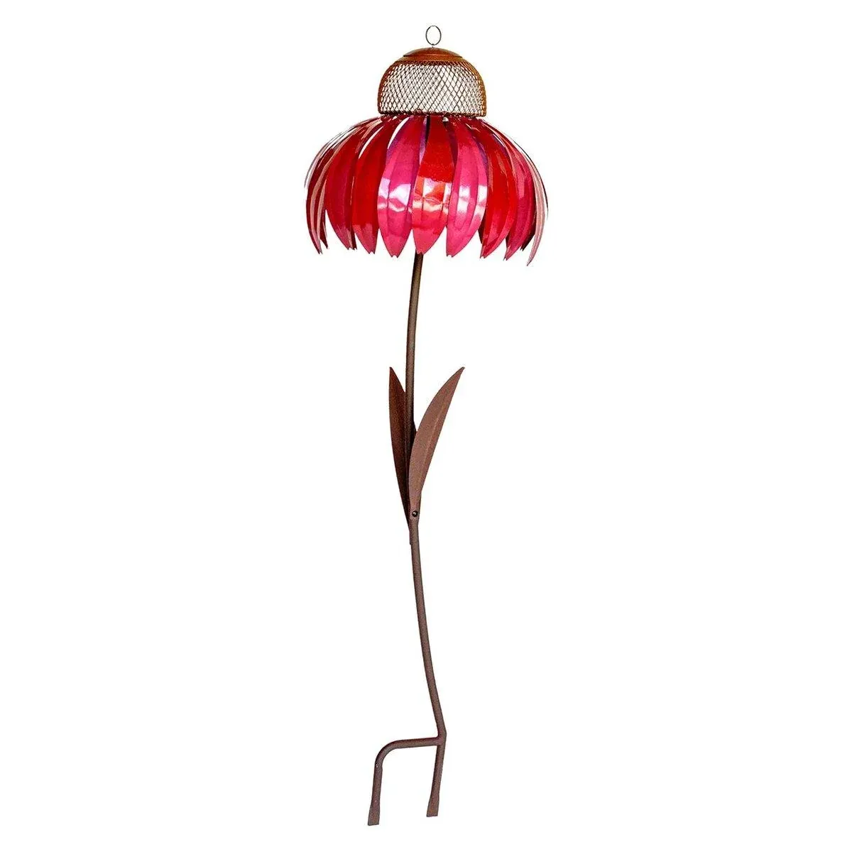 Decorative Metal Flower Garden Bird Feeder Outdoor Hanging Birdseed Feeder — image 2