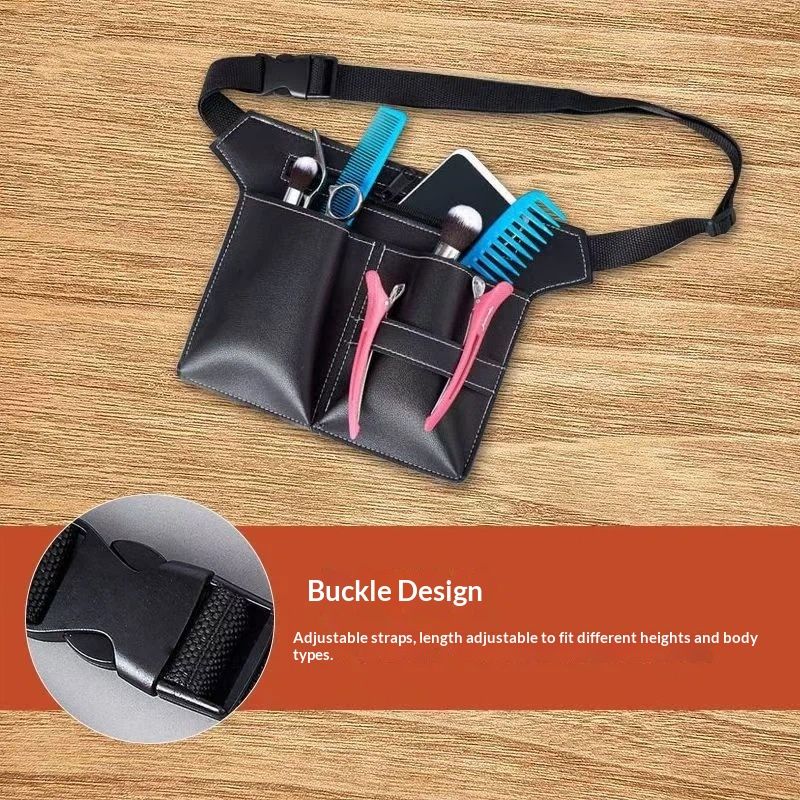 Hairdresser Scissor Bag, Barber Leather Waist Pouch, Professional Hairdressing Tools Storage Holster with Waist Belt, Hair Salon Scissor Storage Waist Bag for — image 4