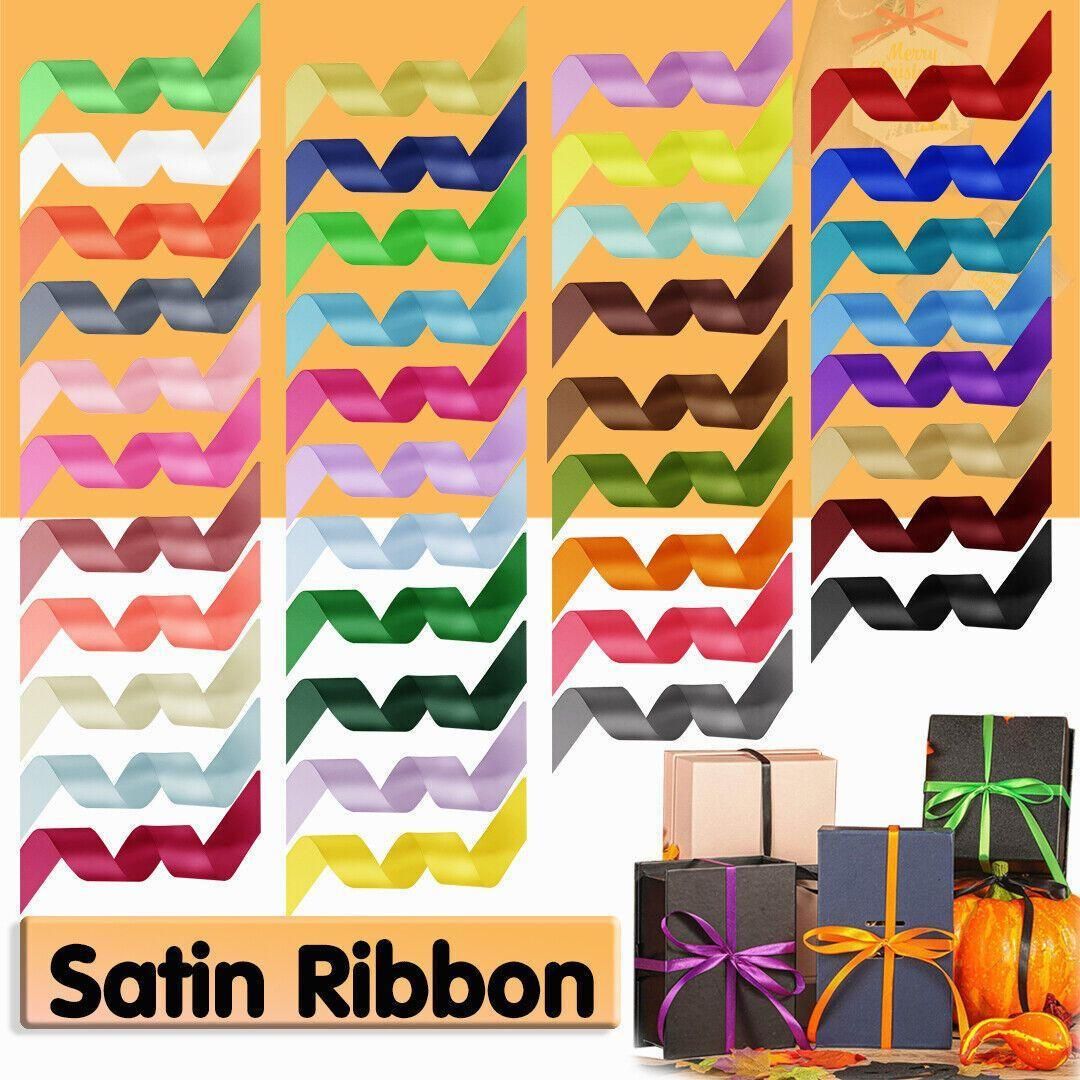 10mm Width Satin Hair Ribbon Wedding Party Decoration Gift Banquet 3m - Cream Colored — image 2