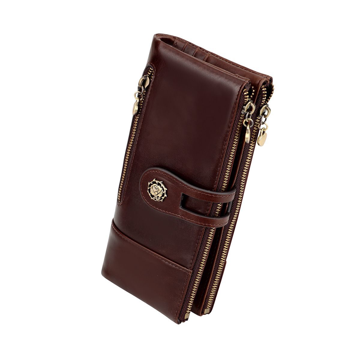 Women'S Wallet Anti-Theft Wallet Vintage Leather Wallet Korean-Style Wallet - Green - Size m — image 3