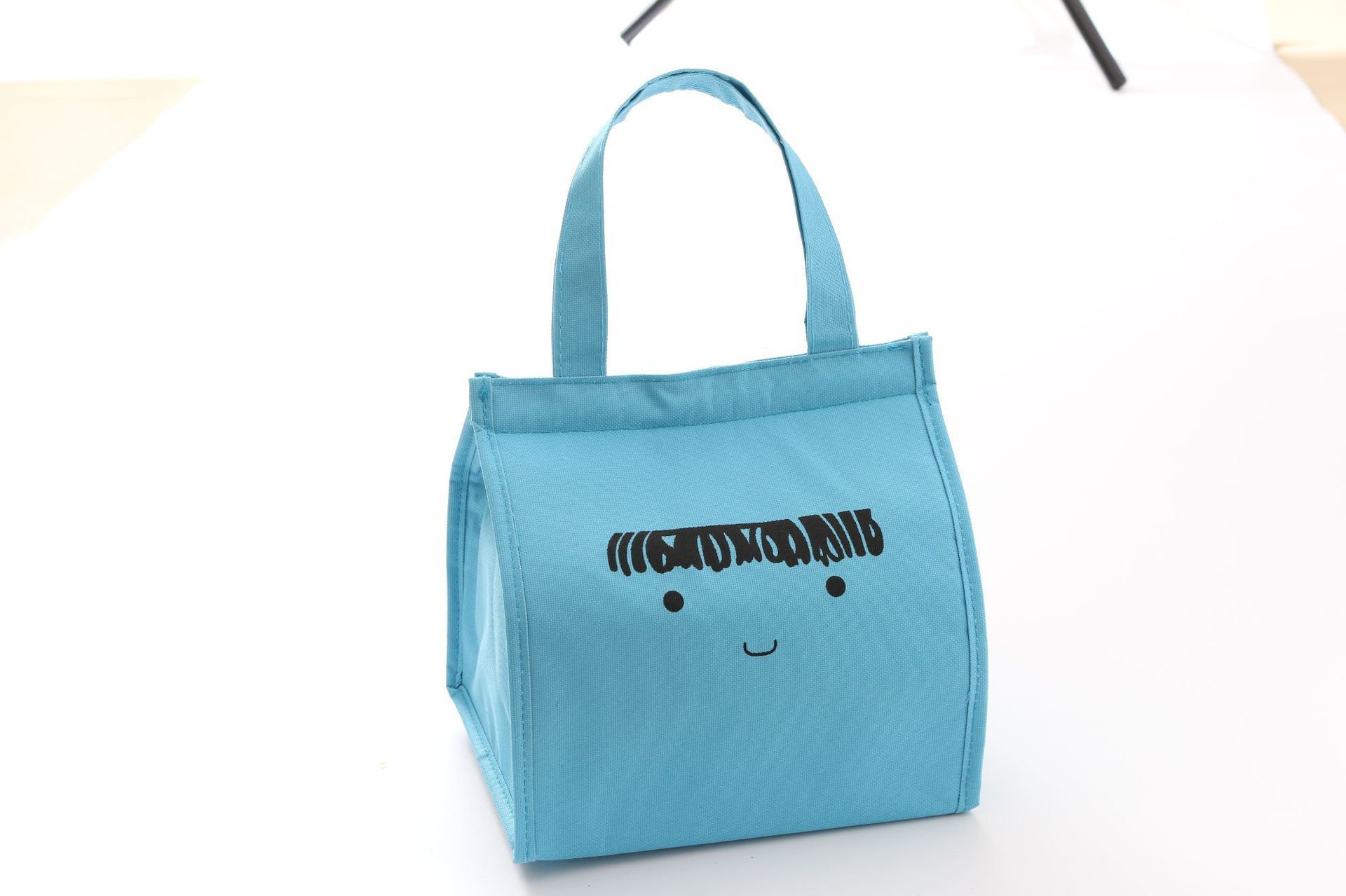 Children Lunch Bag Portable Insulated Oxford Cloth Cat Head blue B3-4
