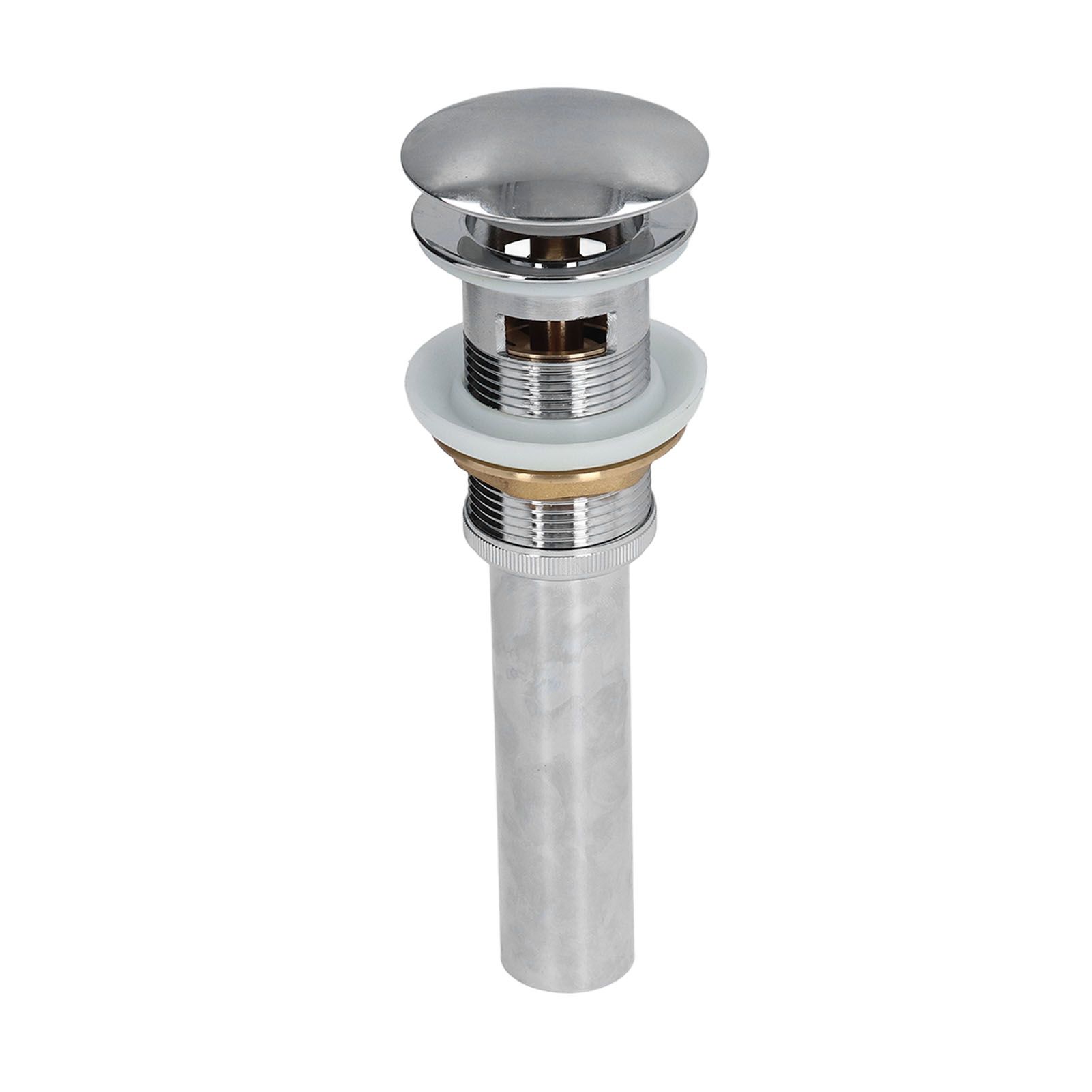 Sink Drain Stopper Copper Stainless Steel Bathroom Wash Basin Sink Drain Part for Home KitchenSilver with Overflow โ image 6