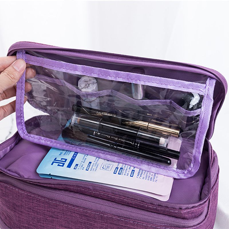 Travel Underwear Organizer Positive Ion Oxford Fabric Large Capacity Travel Bra Organizer for Underwear Women Travel Purple โ image 4
