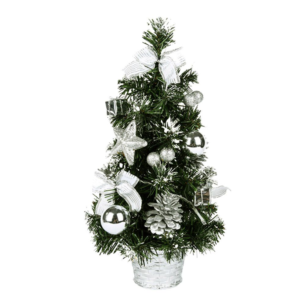 40cm Artificial Tabletop Christmas Tree Mini Xmas Decoration Tree with LED Light Decoration for Christmas Day — image 4