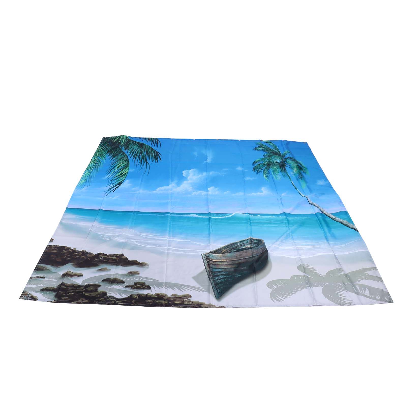 Shower Curtain Set with Hanging Rings No‑Punching Bath Curtain Bathroom Accessory150x180cm — image 6