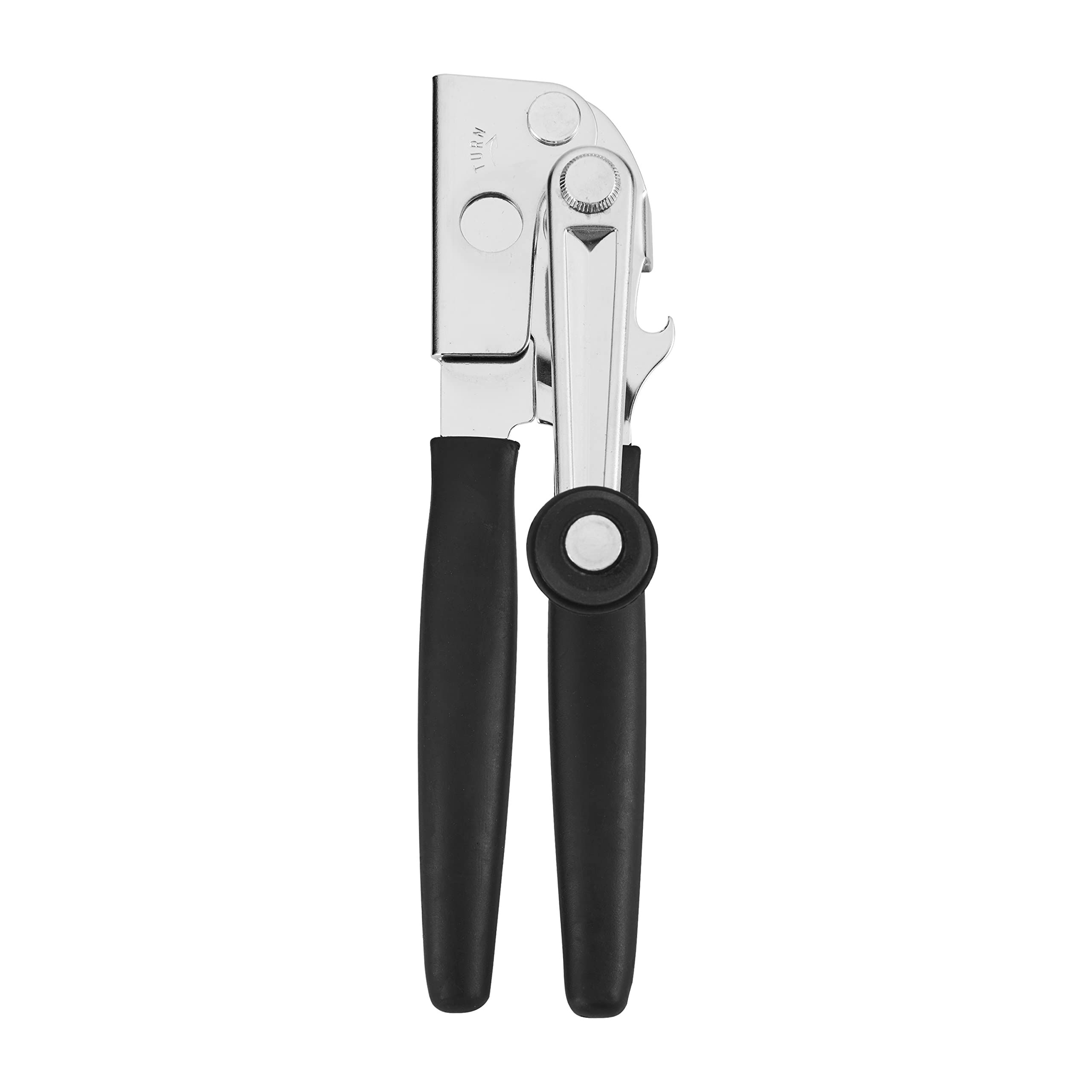 Ergonomic Design Easy Crank Can Opener, Black Handheld silicone crank can opener multifunctional bottle cap driver