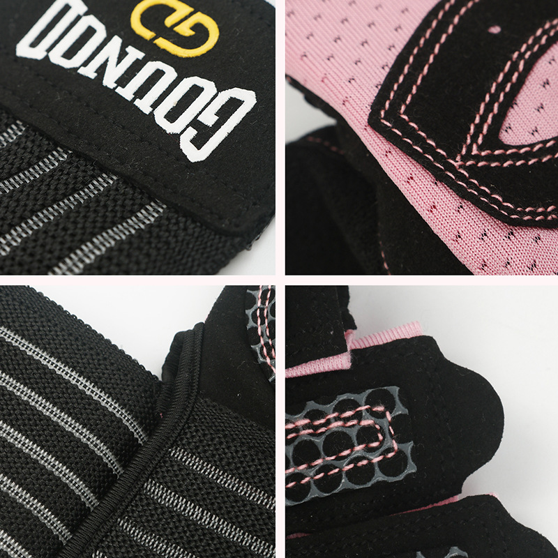 Size S Black And Pink Breathable Anti-Slip Gym Gloves for Workout and Weightlifting - Durable, Adjustable Fitness Gloves for Men and Women — image 6
