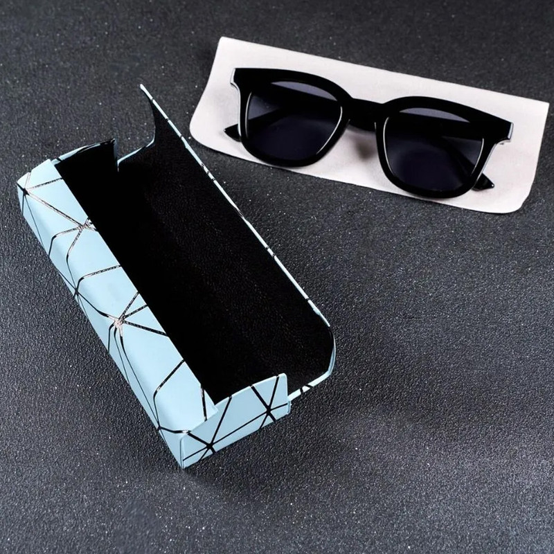 Premium Eyeglass Case - Retro Japanese Style - Sunglass Storage - Fashionable Geometric Pattern - Stylish Eyeglass Case - Durable and Shock-Resistant - Unisex — image 5