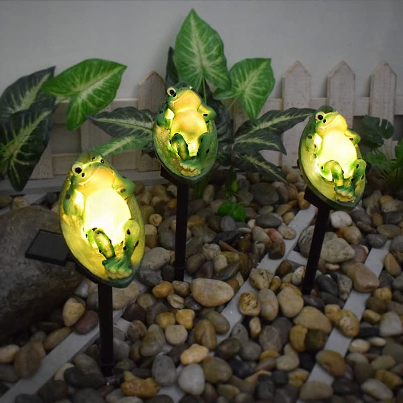 Solar Frog Outdoor Garden Light, Outdoor Path Solar Powered Frog Stake Lights for Walkway Yard Lawn Landscape Lighting - Frog — image 3