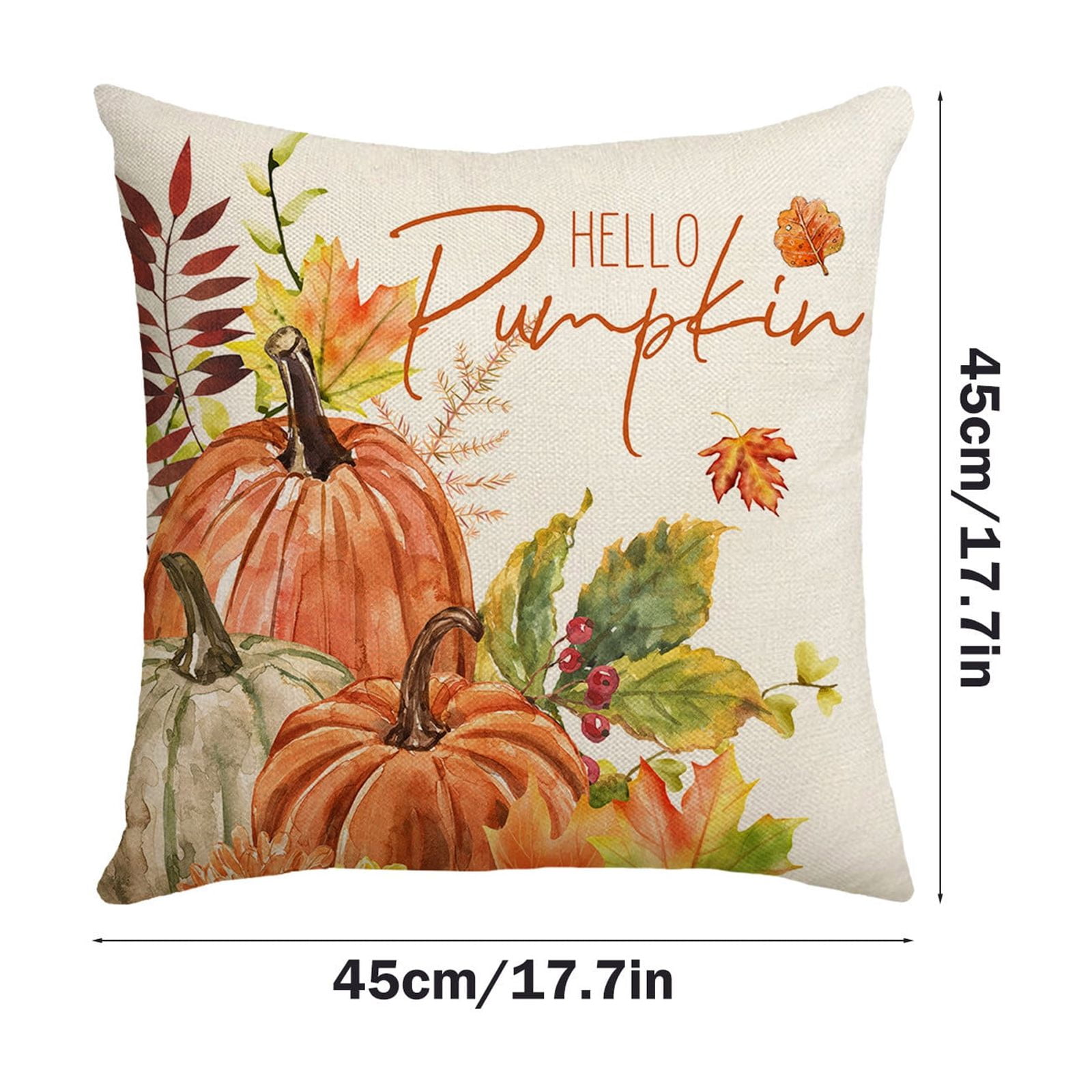 Fall Pillow Covers 18 x 18 inch Pumpkin Maple leaves Throw Pillow Covers Outdoor Autumn Thanksgiving Harvest Farmhouse Pillowcase Cushion Case for Home Sofa โ image 3