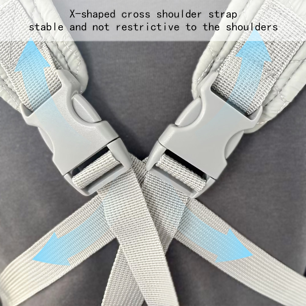 Grey Quilted Hands-Free Pet Carrier Sling - Comfortable Front Pack for Small Dogs & Cats โ image 6