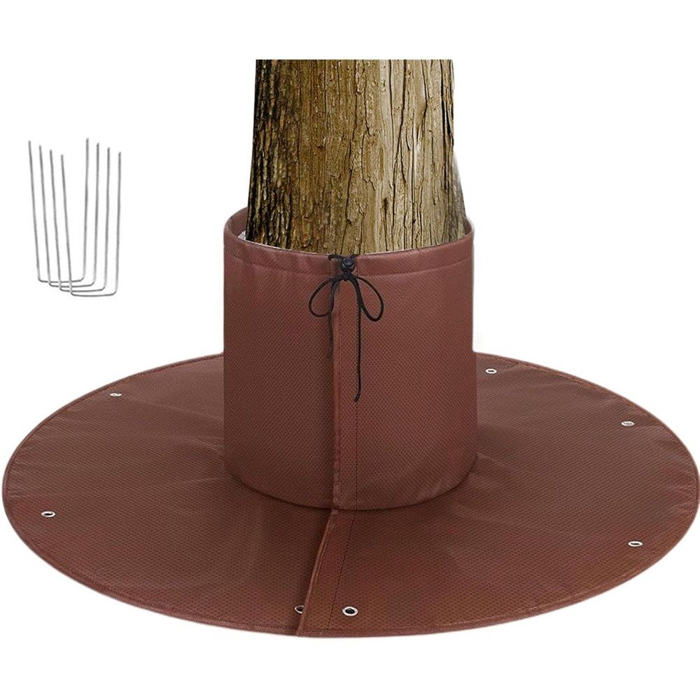 Winter Protection for Palm Trees Root - Palm Root Protection Bag, Thermal Plant Cover Protector with Drawstring for Plants and Trees, Reusable(brown) — image 2