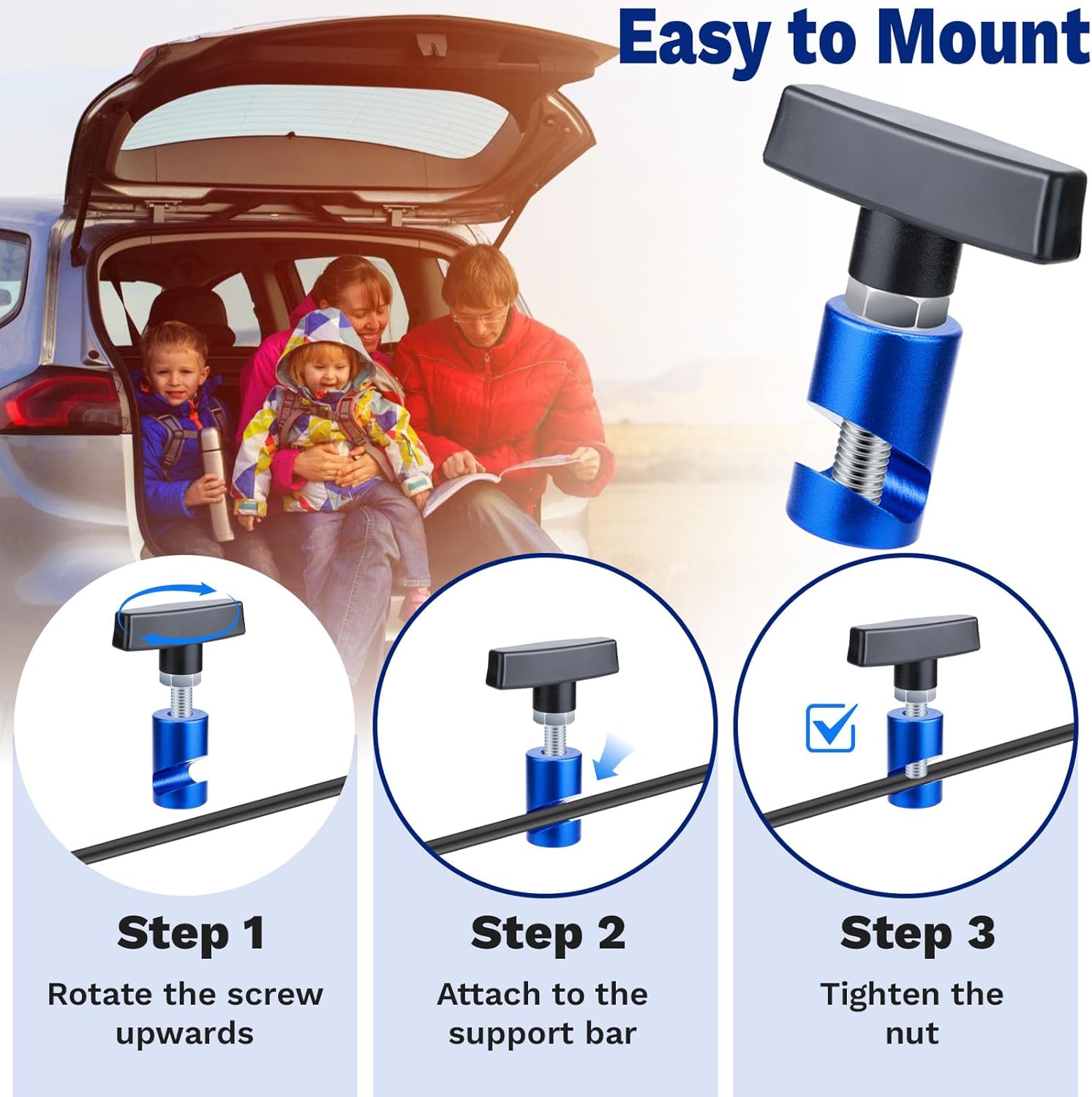 2 PCS Car Hood Prop Struts Clamp, Hood Strut Clamp, Car Lift Support Retaining Clip, 0.43 Inch Hood Lift Support Clip for Car, Automotive Tools for Tailgate — image 5
