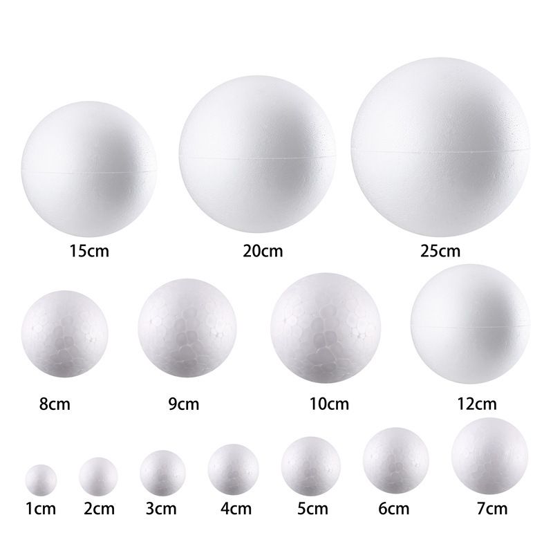 2pcs 8cm Large White Foam Balls,Smooth Solid Craft Balls for Christmas DIY Ornaments make whatever you'd like — image 5
